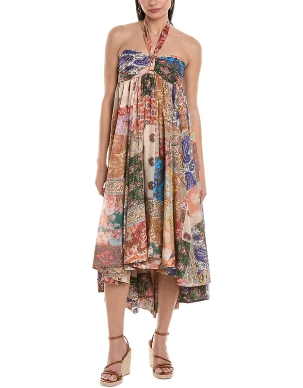Devi Halter Silk Maxi Dress