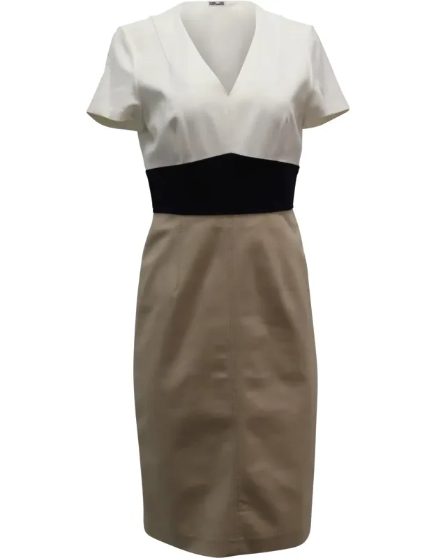 V-neck Knee Length Dress