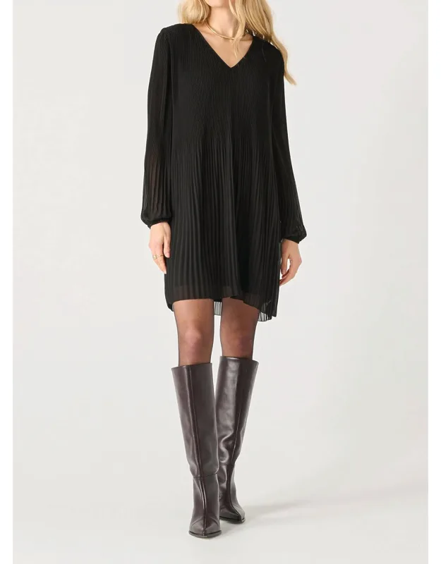 Pleated A-line Dress