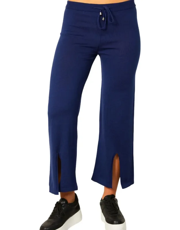 Knit Pants With Middle Slit