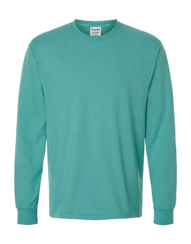 Comfortwash Long Sleeve T-shirt, 100% Ringspun Cotton, Double-needle Coverstitched