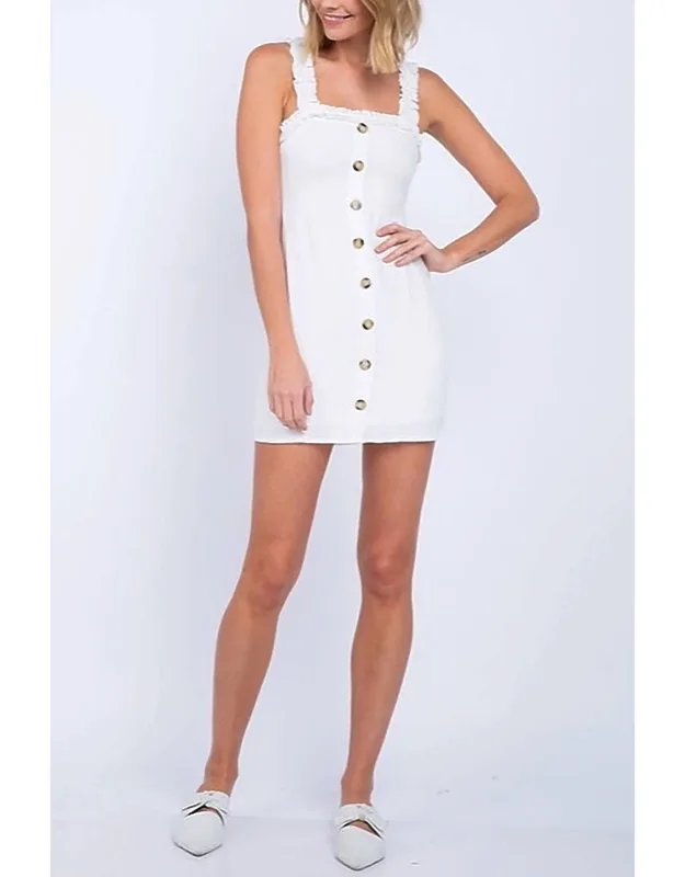 Ruffle Strap Mini Dress
