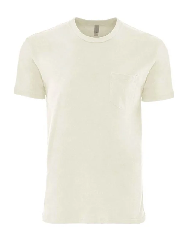 Next Level Cotton Pocket T-shirt With 100% Combed Ringspun Cotton And Five-point Left Chest Pocket