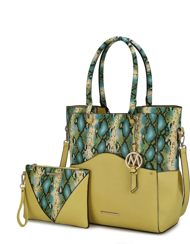 Iris Vegan Leather Tote Handbag
