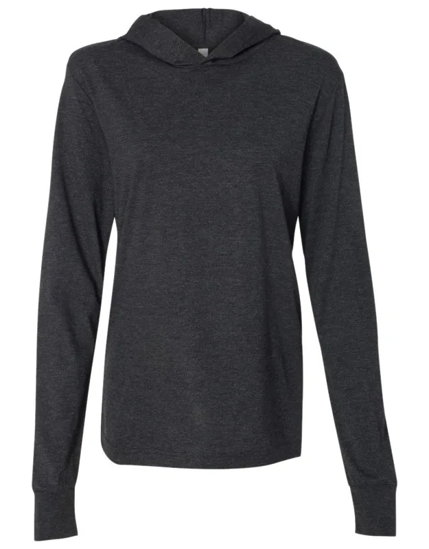 Jersey Hooded Long Sleeve Tee, 100% Airlume Combed And Ringspun Cotton, Retail Fit