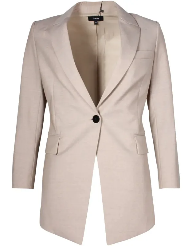 Etiennette Melange Single Breasted Blazer