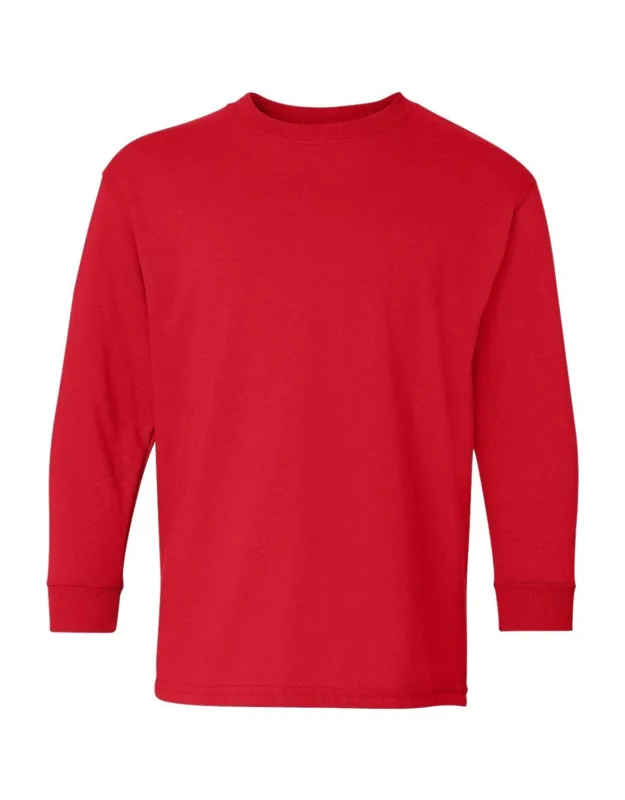 Gildan Heavy Cotton Long Sleeve T-shirt - Midweight Fabric, Classic Fit