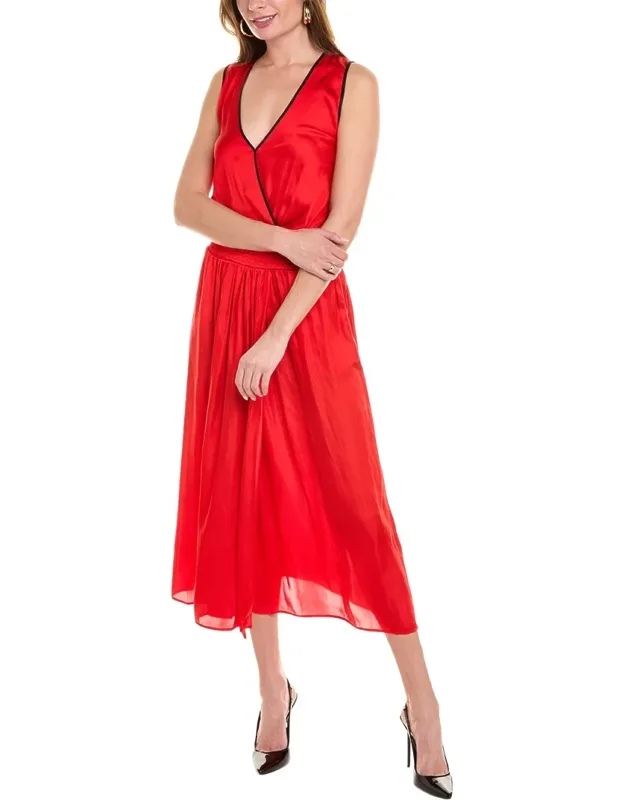 Surplice Faux Wrap Dress