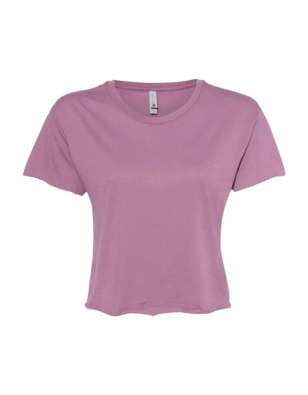 Next Level Festival Crop Top With Relaxed Fit And Raw Edge Design