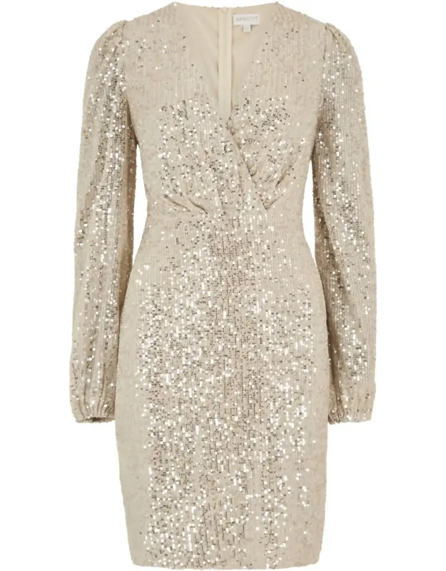 Sequin X-over Bodycon Dress