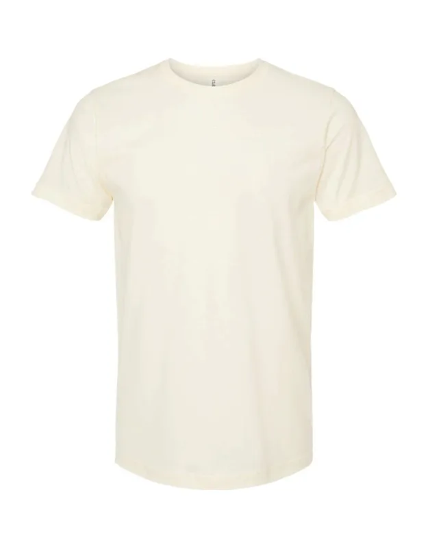 Fine Jersey T-shirt With Double-needle Stitching And Tear Away Label