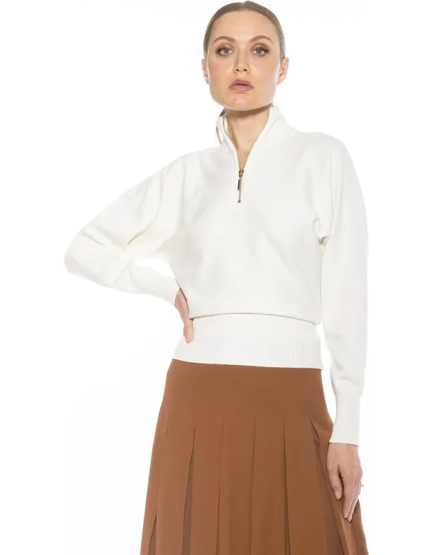 Niko Sweater With Front Zipper And Turtleneck