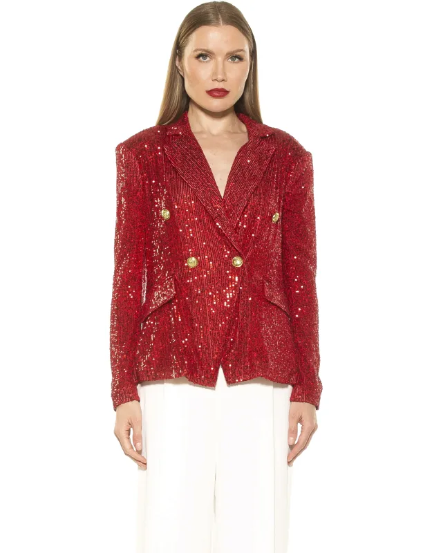 Abbi Blazer With Sequin Blazer And Blazer With Shoulder Pads