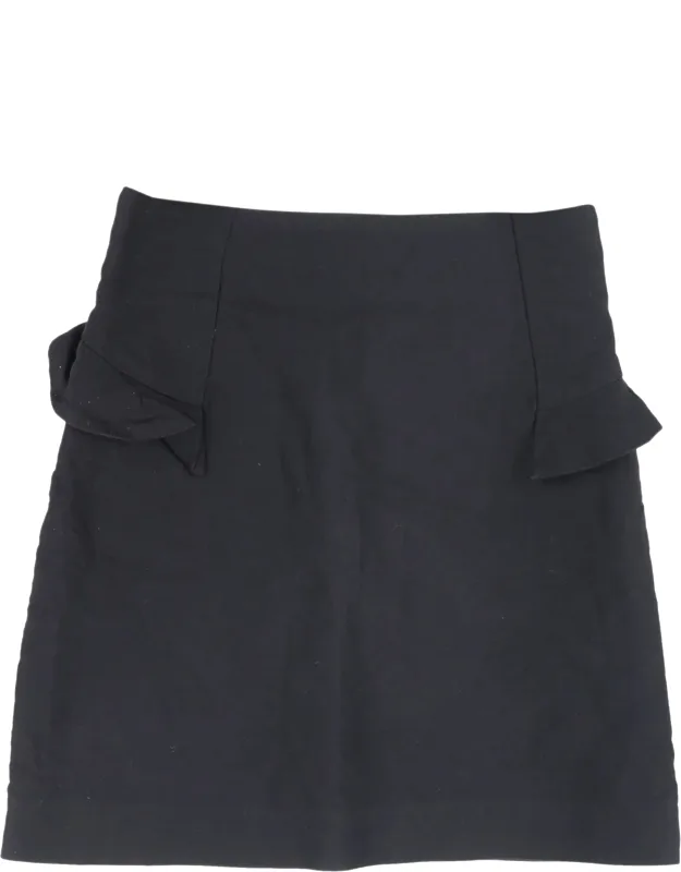 Ruffle Trim Mini A-line Skirt