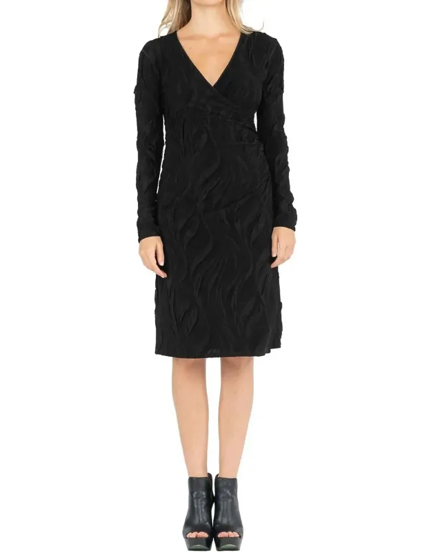 Long Sleeve Fold Over Dress