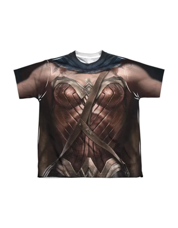 _batman V Superman Wonder Woman Uniform Short Sleeve Poly Crew Tee / T-shirt Stylish Everyday Wear_