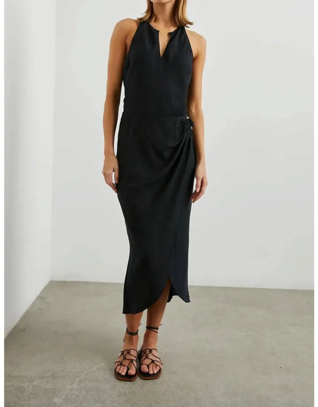 "sampha Skirt - Midi Length, Faux-wrap Style"