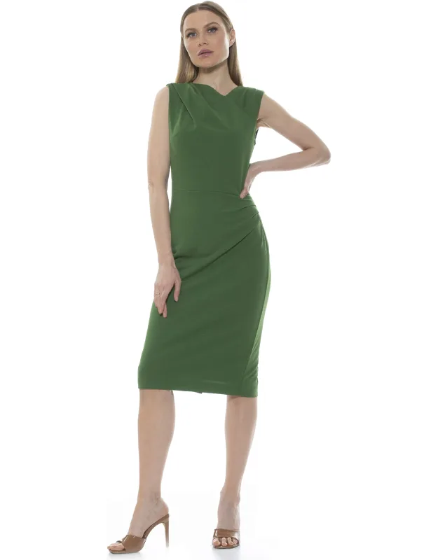 Diane Dress - Asymmetrical Neckline, Cocktail Dress
