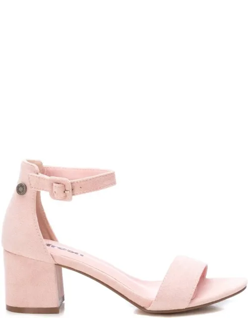 _block Heel Suede Sandals With 2.36 In High And Non-slip Rubber Sole_