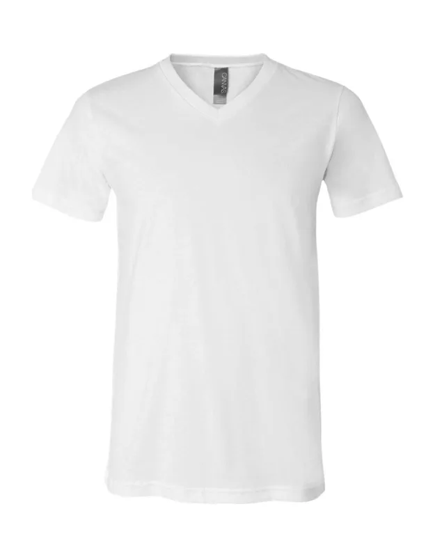 Jersey V-neck Tee, 100% Airlume Combed And Ringspun Cotton, Retail Fit