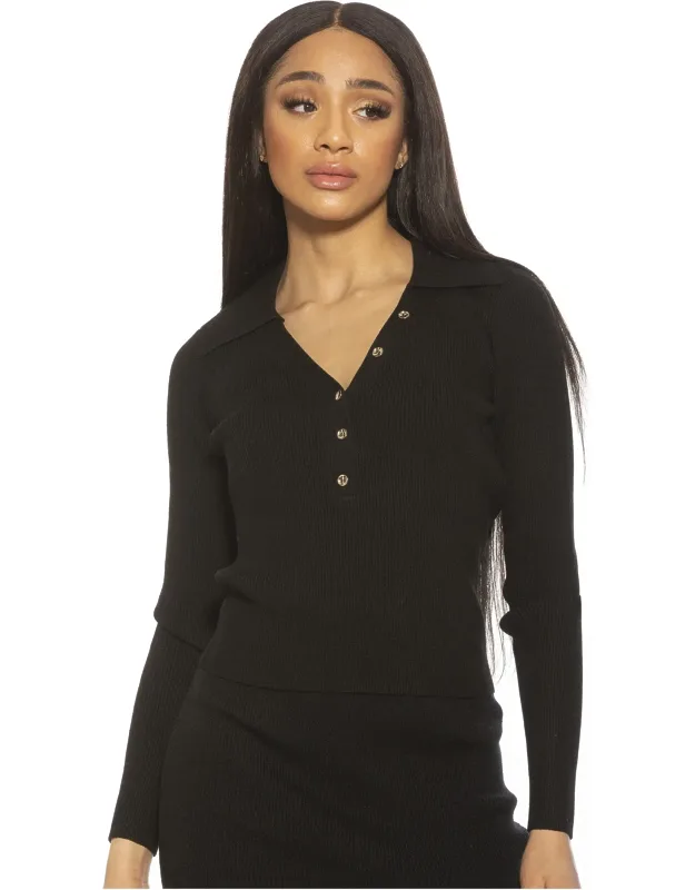 Ribbed Polo Top