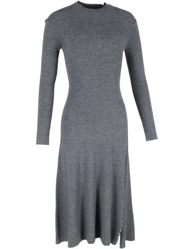 Long Sleeve Knitted Midi Dress