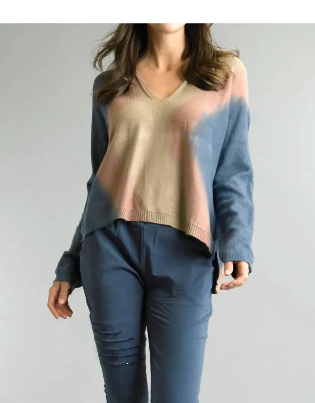 Tie Dye High Low Sweater