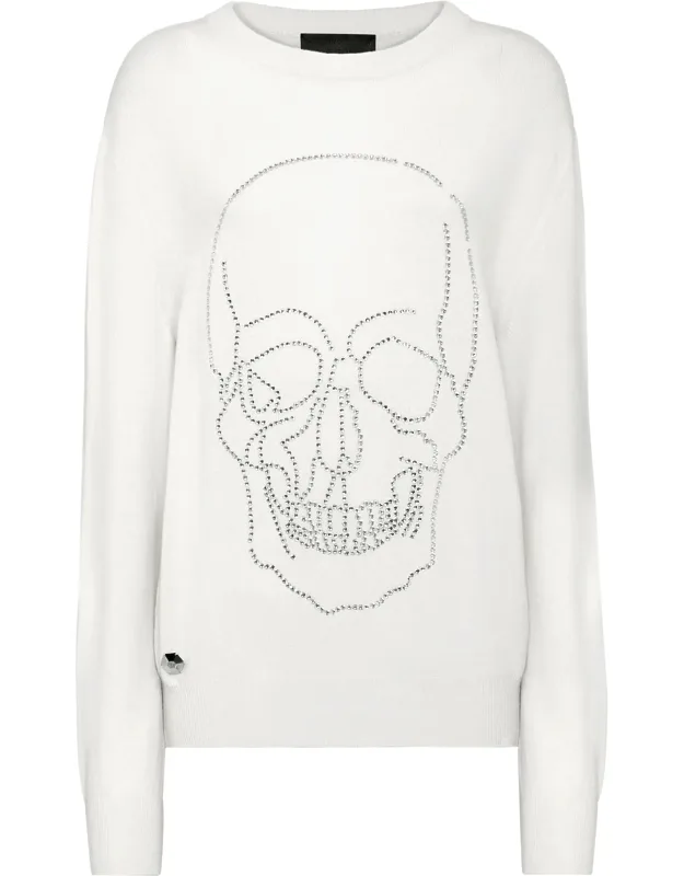 Cashmere Pullover With Crystals