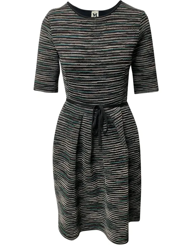 Knit Dress With Waist Tie