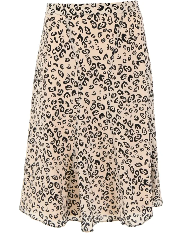 Leopard Print Midi Skirt