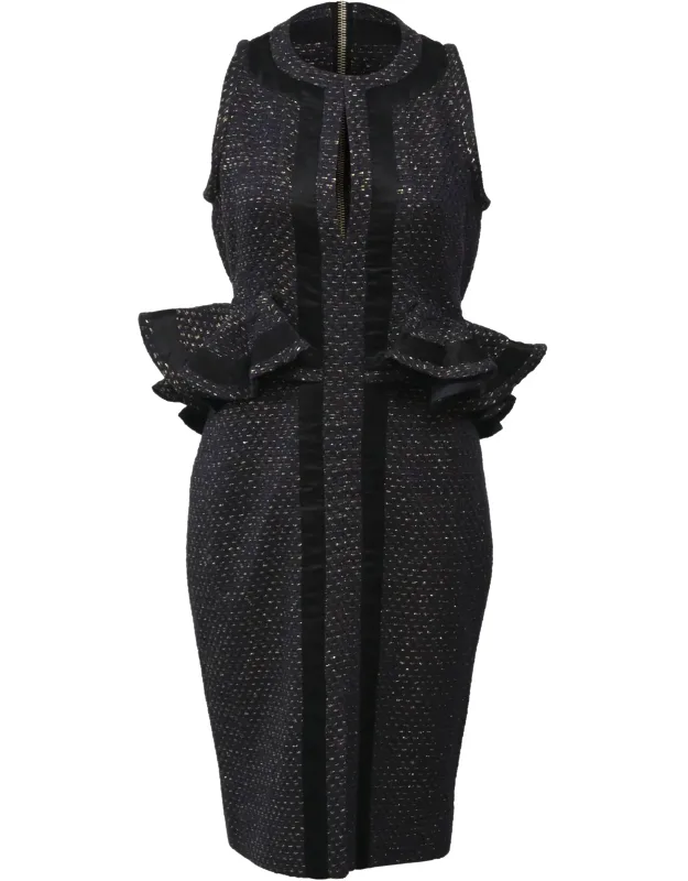 Tweed Peplum Dress