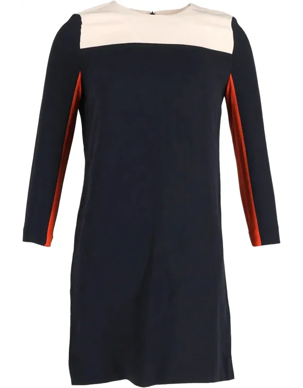 Quarter-sleeve Color Block Dress
