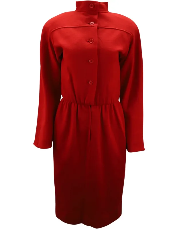Long Sleeve Buttoned Midi Dress