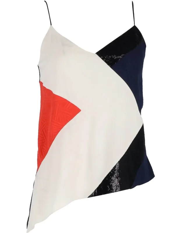Colorblock Sequined Tank Top