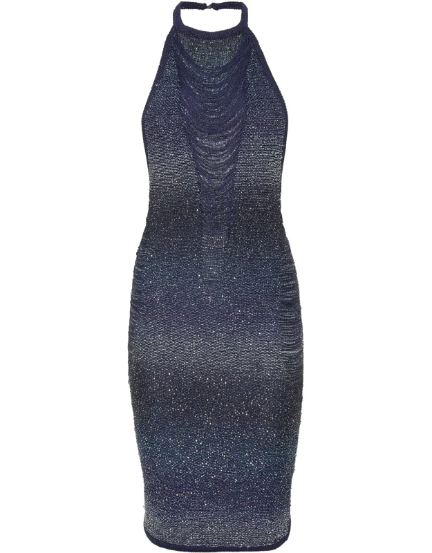 Paillettes Mini Dress Multicutting