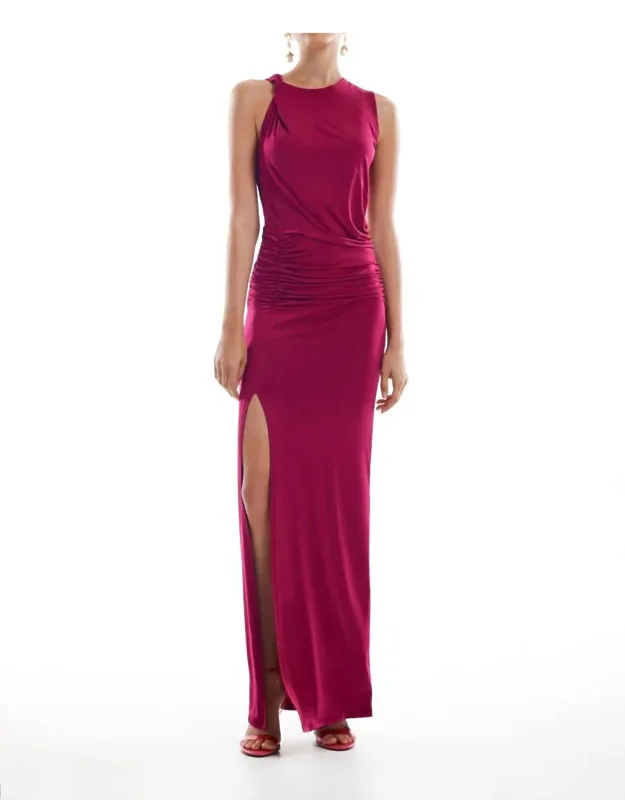 Twist Shoulder Maxi Dress