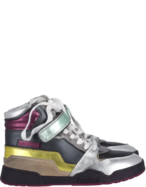 Bresse Metallic Colorblock High-top Sneakers