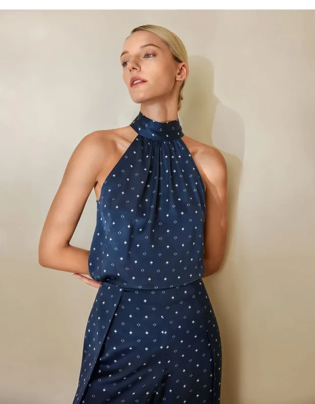 Halter Neck Silk Top