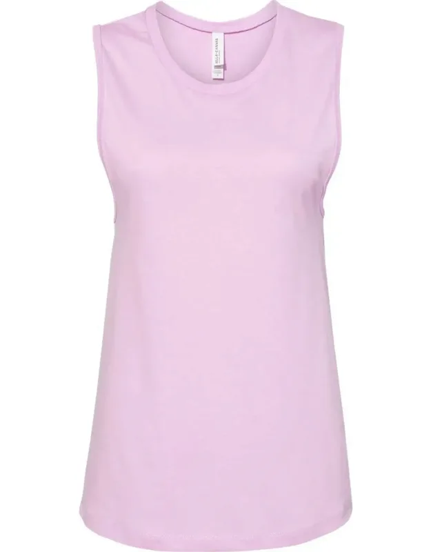 Jersey Muscle Tank - Relaxed Fit, Curved Bottom Hem