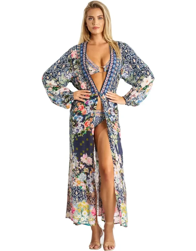 Rosalind Wrap 2 Way Sleeve Maxi Dress, Halterneck