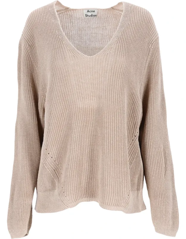 Knitted Scoop Neck Sweater