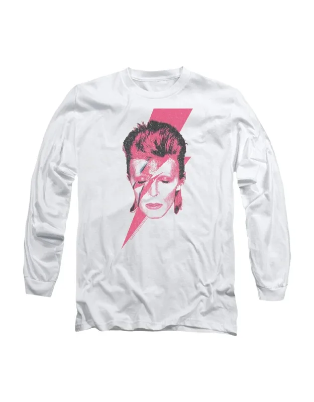 David Bowie Aladdin Sane Long Sleeve Adult Tee / T-shirt Stylish, Everyday Wear