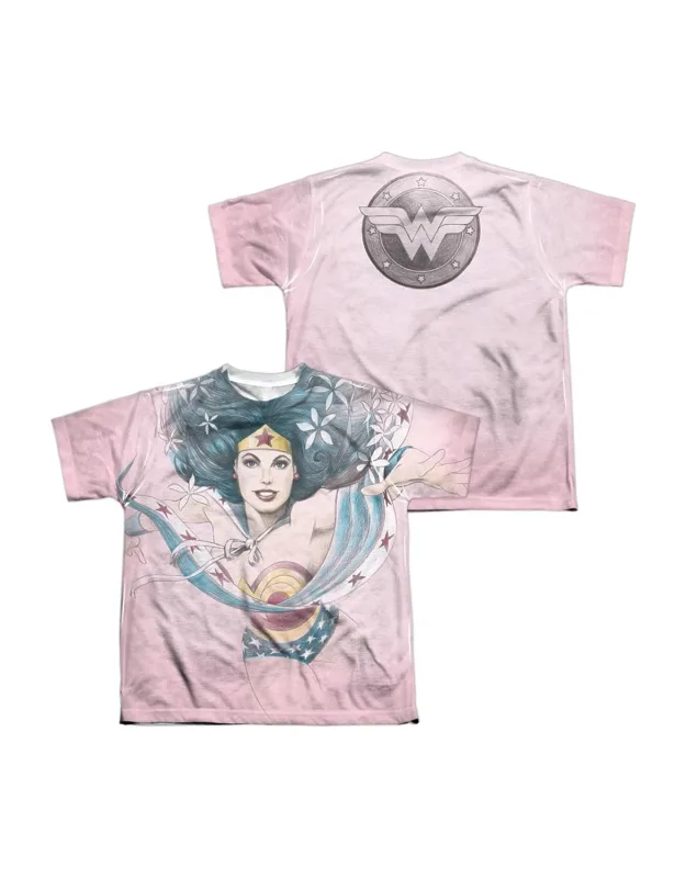 Justice League Of America Sketched (front/back Print) Short Sleeve Poly Crew Tee - Stylish For Everyday Wear, 100% Officially Licensed