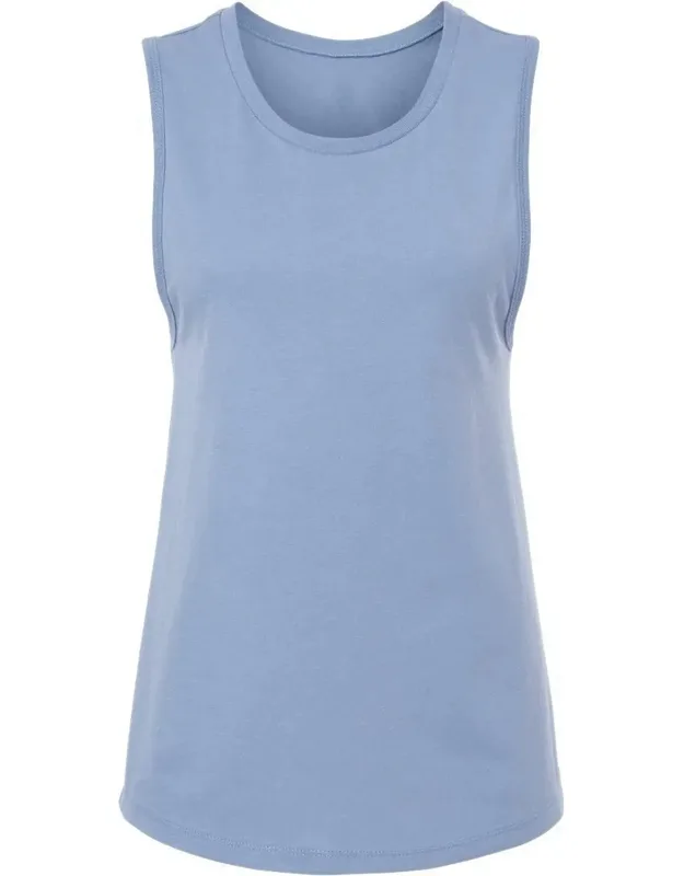 Jersey Muscle Tank - Relaxed Fit, Curved Bottom Hem