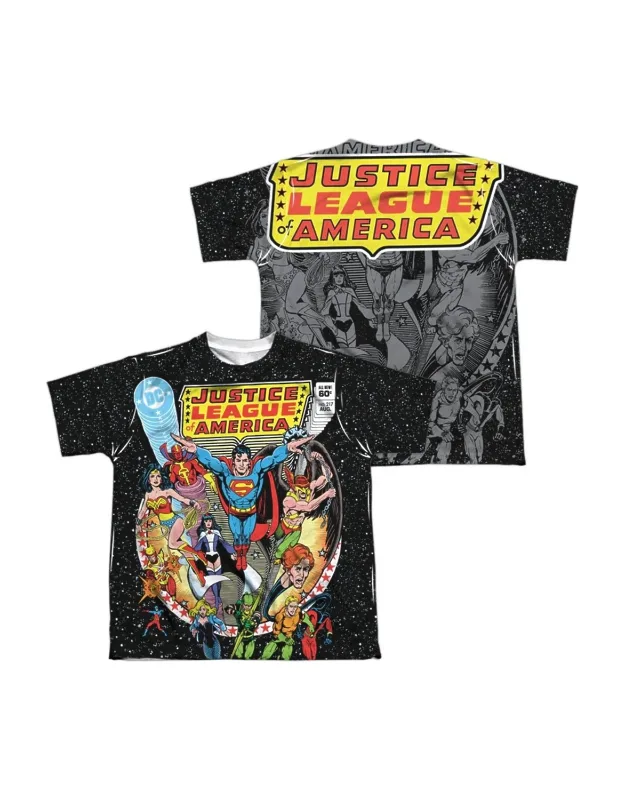 Justice League Of America Stars Short Sleeve Poly Crew Tee - Stylish For Everyday Wear