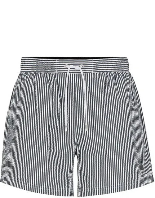 Velvetfish Striped Seersucker Swim Trunks