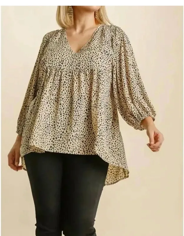 Babydoll Top With High Low Hem
