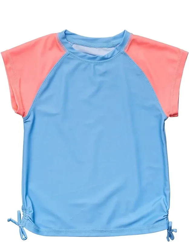 Cornflower Peach Sleeve Rash Top