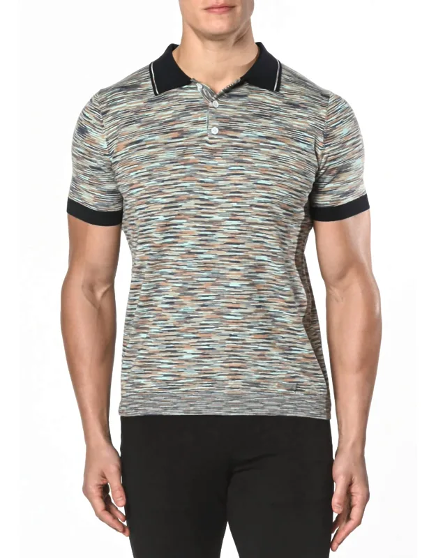 Space-dyed Knit Polo Shirt