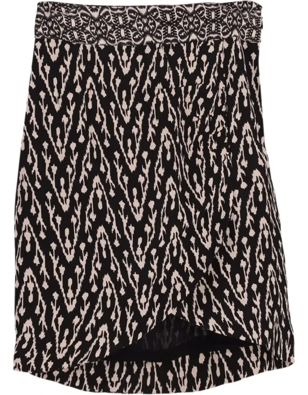 Iliade Wrap-effect Printed Mini Skirt